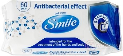 SMILE vlhčené obrúsky antibakteriálne s D-Panthenolom 1x60 ks