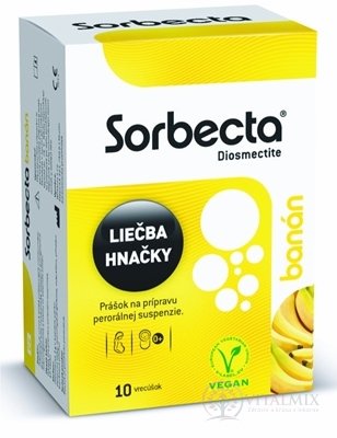 Sorbecta banán prášok na perorálnu suspenziu vo vreckách 1x10 ks