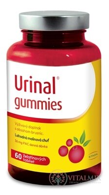 STADA Urinal gummies želatínové tablety, príchuť malina 1x60 ks