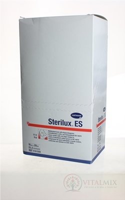 STERILUX ES kompres sterilný so založenými okrajmi 17 vlákien 8 vrstiev (10x20 cm) 25x2 (50 ks)