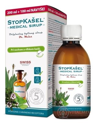 STOPKAŠEĽ Medical sirup Dr. Weiss (200 ml +100 ml navyše) 1x300 ml