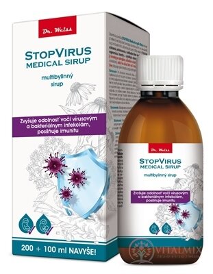 STOPVIRUS Medical sirup Dr. Weiss multibylinný sirup (200 ml + 100 ml navyše) 1x300 ml