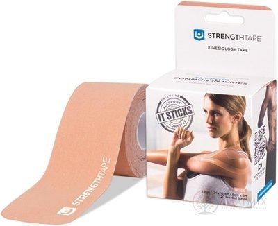 STRENGTHTAPE Kinesio tejpovacia páska telová, 5 cm x 5 m, predstrihaná, 1x1 ks