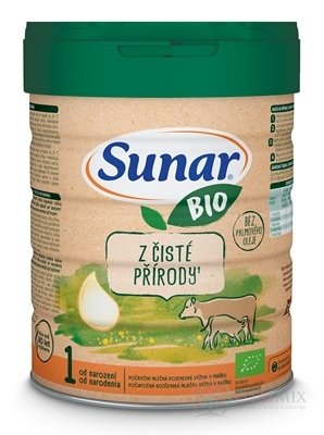 Sunar BIO 1 počiatočná mliečna výživa (od narodenia) 1x700 g