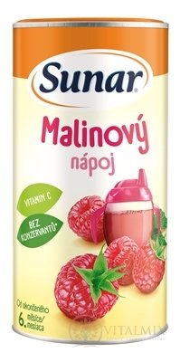 Sunar Rozpustný nápoj Malinový v prášku (od ukonč. 6. mesiaca)(inov.2023) 1x200 g