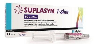 SUPLASYN 1-Shot viskoelastický materiál sterilný roztok hyaluronátu sodného 60 mg/6 ml, 1x6 ml