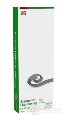 Suprasorb Liquacel Ag Krytie na rany s antimikrobiálnym striebrom, 2 x 45 cm, 1x5 ks