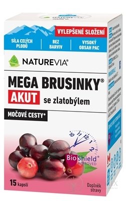 NATUREVIA MEGA BRUSNICE AKUT SO ZLATOBYĽOU cps 1x15 ks