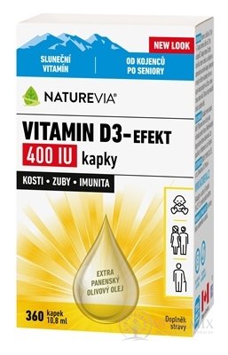 NATUREVIA VITAMIN D3-EFEKT 400 I.U. kvapky 1x10,8 ml