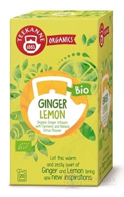 TEEKANNE ORGANICS BIO GINGER LEMON bylinný čaj 20x1,8 g (36 g)