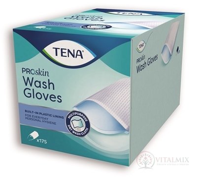 TENA Umývacie rukavice s vnútornou fóliou wash gloves 1x175 ks