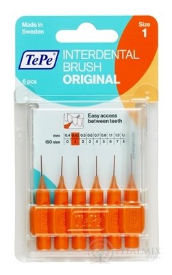 TePe Medzizubná kefká 0,45 mm Original size 1 (oranžová) 1x6 ks