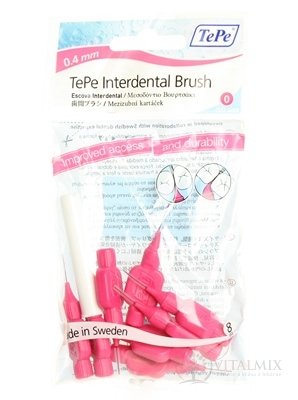 TePe Medzizubná kefká 0,4 mm size 0 (ružová) 1x8 ks