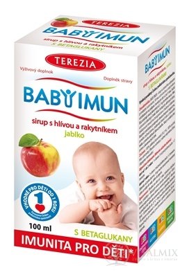 TEREZIA BABY IMUN sirup s hlivou a rakytníkom príchuť jablko 1x100 ml