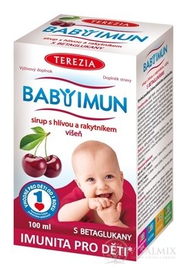 TEREZIA BABY IMUN sirup s hlivou a rakytníkom príchuť višňa 1x100 ml