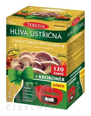 TEREZIA HLIVA USTRICOVITÁ S RAKYTNÍKOVÝM OLEJOM cps 120 ks + darček KROKOMER, 1x1 set