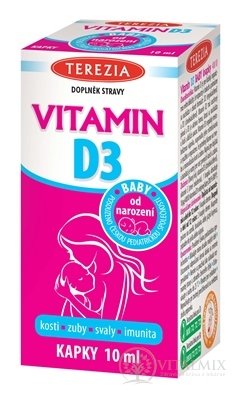 TEREZIA VITAMÍN D3 BABY kvapky (400 IU), od narodenia, 1x10 ml