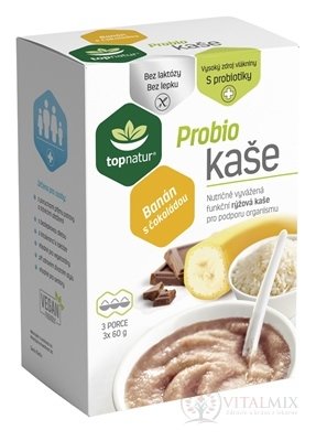 topnatur Probio KAŠA Banán s čokoládou ryžová kaša 3x60 g (180 g)