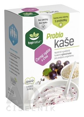 topnatur Probio KAŠA Čierne ríbezle s Chia ryžová kaša 3x60 g (180 g)