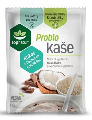 topnatur Probio KAŠA Kokos s belgickou čokoládou ryžová kaša 25x60 g (1500 g)