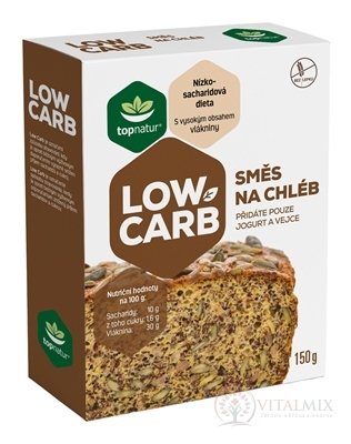 topnatur LOW CARB ZMES NA CHLIEB bezgluténová, s obsahom vlákniny 1x150 g