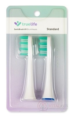 TrueLife SonicBrush UV Heads Standard Duo Pack náhradné hlavice pre sonickú zubnú kefku, farba biela 1x2 ks