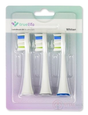 TrueLife SonicBrush UV Heads Whiten Triple Pack náhradné hlavice pre sonickú zubnú kefku, farba biela 1x3 ks