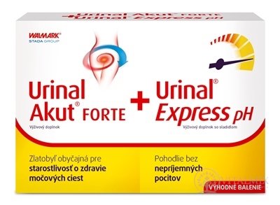 Urinal Akut FORTE + Urinal Express pH PROMO 2022 tbl 10 ks + vrecúška 6 ks, 1x1 set