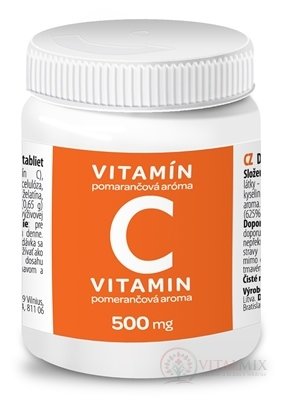 Valentis Vitamín C 500 mg pomarančová aróma tablety 1x50 ks