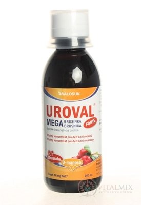 VALOSUN UROVAL MEGA BRUSNICA FORTE sirup 1x200 ml