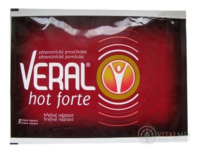 VERAL HOT Forte hrejivá náplasť vo vrecku 1x3 ks