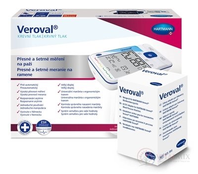 Veroval Tlakomer ramenný + adaptér digitálny plnoautomatický, s univerzálnou manžetou (22-42 cm) + adaptér, 1x1 set