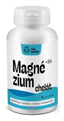 Via natur Magnézium chelát + vitamín B6 cps 1x60 ks