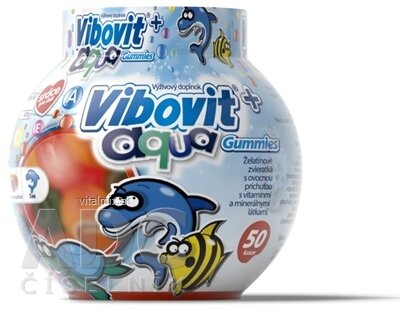 VIBOVIT+ AQUA Gummies želatínové zvieratká, 1x50 ks