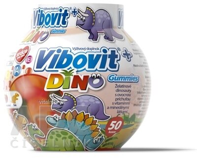 VIBOVIT+ DINO gummies želatínové dinosaury 1x50 ks