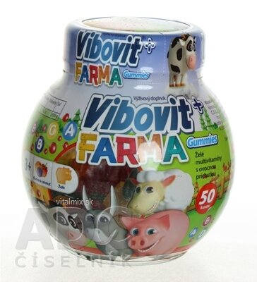 VIBOVIT+ FARMA Gummies želé s ovocnou príchuťou 1x50 ks