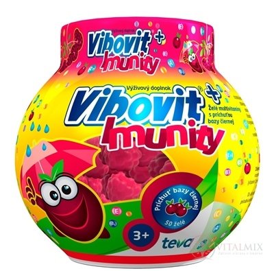 VIBOVIT+ IMUNITY želé s príchuťou bazy čiernej 1x50 ks