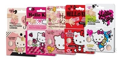 Vieste Multivitamín Hello Kitty + tetovanie BOX cukríky 12x(12 ks + 1 tetovanie), 12x1 set