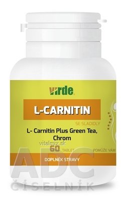 VIRDE L-CARNITIN Plus Green Tea, Chróm tbl 1x60 ks