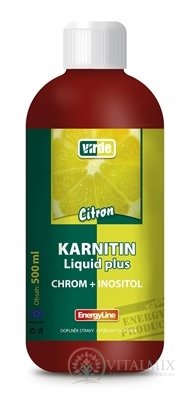 VIRDE L-KARNITIN Liquid plus chróm+inositol 1x500 ml