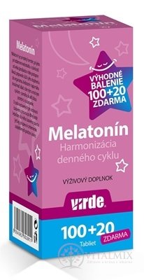 VIRDE Melatonín VÝHODNÉ BALENIE tbl 100 + 20 zdarma (120 ks)