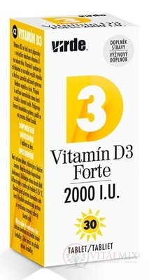 VIRDE Vitamín D3 Forte 2000 I.U. tbl 1x30 ks