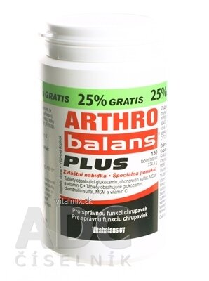 Vitabalans ARTHRObalans PLUS (25 % gratis) tbl 1x150 ks