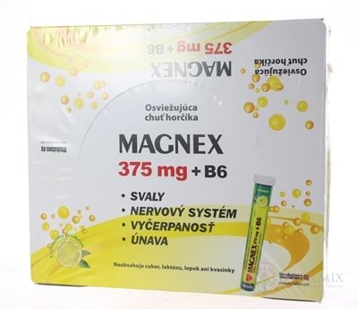 Vitabalans MAGNEX 375 mg + B6 effervescent DISPLEJ tbl eff Lemon 12x20 ks, 1x1 set