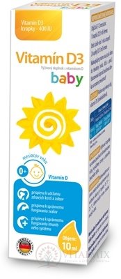 Vitamín D3 baby kvapky 400 IU - Sirowa kvapky 1x10 ml