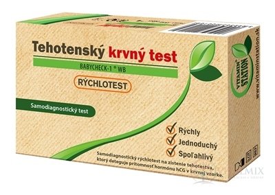 VITAMIN STATION Tehotenský test BABYCHECK-1 WB rýchlotest, samodiagnostický test z krvi, 1x1 set