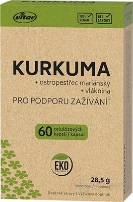 VITAR KURKUMA + ostropestrec + vláknina cps 1x60 ks