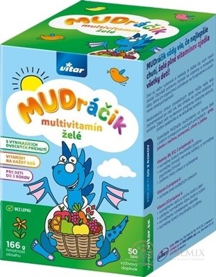 VITAR MUDráčik multivitamín želé zmes príchutí 1x50 ks