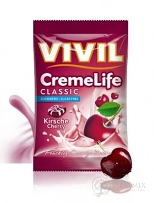 VIVIL BONBONS CREME LIFE CLASSIC drops s višňovo-smotanovou príchuťou, bez cukru 1x110 g