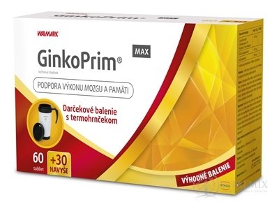 WALMARK GinkoPrim MAX tbl 60+30 navyše (90 ks) + darček termohrnček, 1x1 set